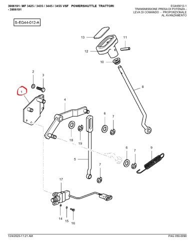 Piatra supporto presa di forza Massey Ferguson 3300 3400 - SDF Piatra supporto presa di forza Massey Ferguson 3300 3400 - SDF