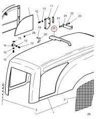 Guarnizione spugna chiusura cofano MF 3300 3400 SHL