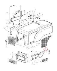 Guarnizione spugna chiusura cofano MF 3300 3400 compatibile SHL