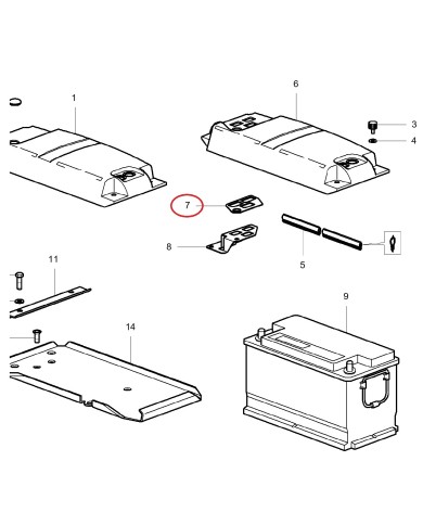 Guarnizione batteria MF serie 3300 3400 compatibile SHL-SDF