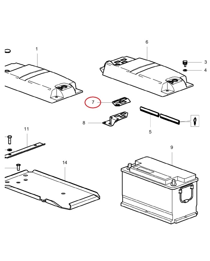Guarnizione batteria MF serie 3300 3400 compatibile SHL-SDF