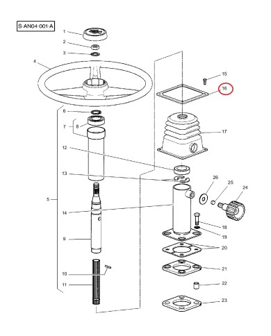 Lamierino albero sterzo MF 3300-3400 compatibile SHL-SDF