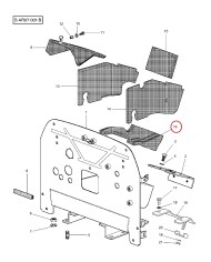 Insonorizzatore inferiore cofano MF 3300-3400 compatibile SHL-SDF