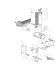 Fermo scarico cm 20 x 27 Massey Ferguson 3300 compatibile SHL