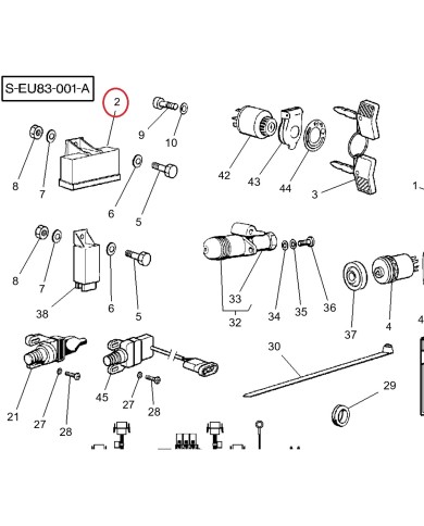 Relè impianto elettrico cruscotto MF serie 1300 compatibile SHL-SDF