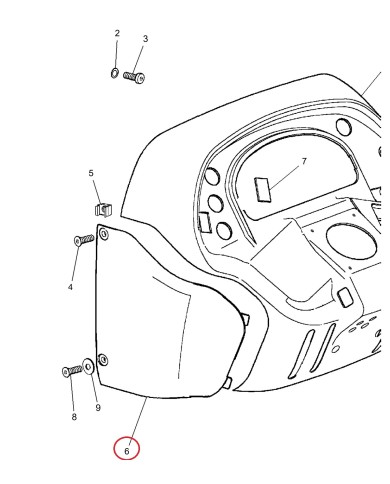 Sportello destro cruscotto Massey Ferguson 3400 SHL- SDF