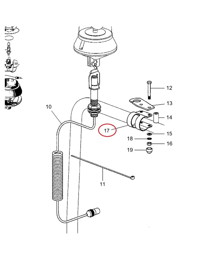 Staffa fissaggio lampeggiante MF serie 1300 3300 Compatibile SHL-SDF