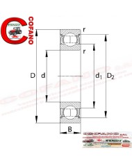 Cuscinetto a Sfere Fag 6211 55 x 100 x 21 mm