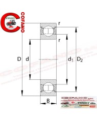 Cuscinetto a sfere 17x40x12 mm Fag