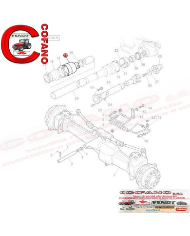 Copertura albero conduttore Massey Ferguson Landini
