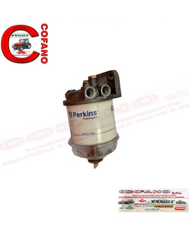Filtro carburante Perkins completo di vaschetta Massey Ferguson Landini Perkins