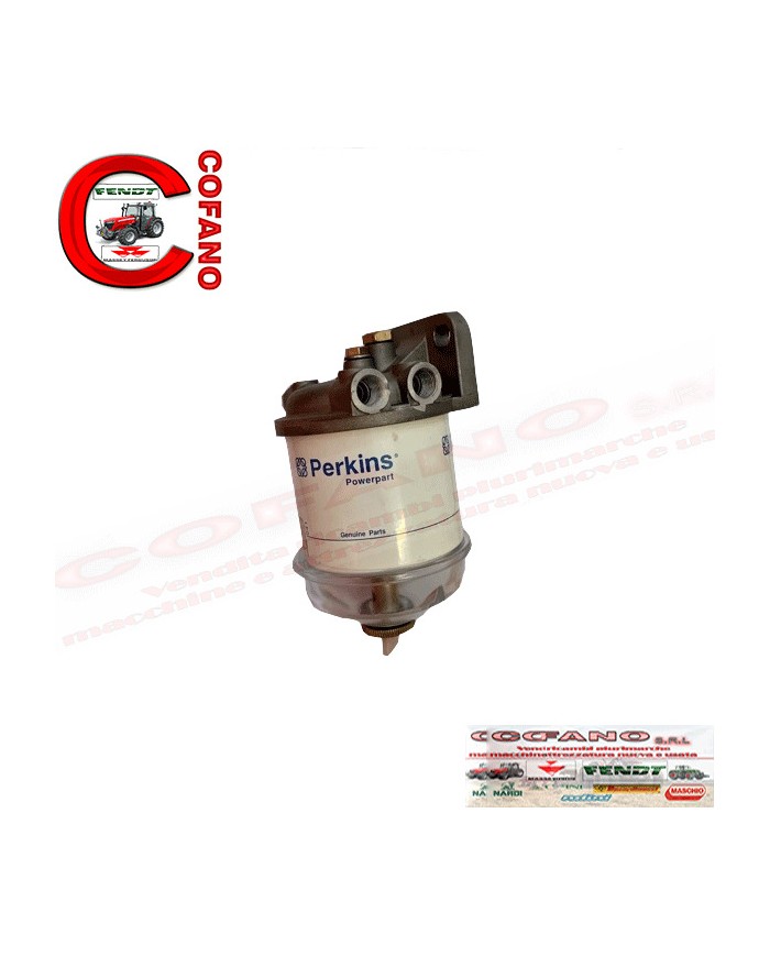 Filtro carburante Perkins completo di vaschetta Massey Ferguson Landini Perkins