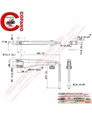 Braccio telescopico specchietto per MF 5000-6000-7000-8000