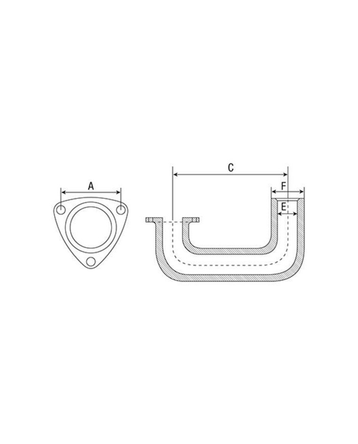 Collettore di scarico gomito Landini Massey Ferguson