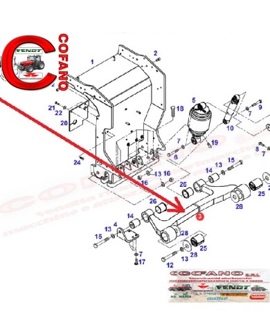 Kit riparazione cabina Fendt serie 900