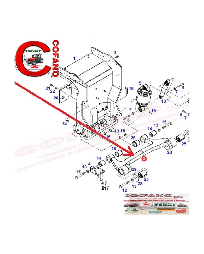 Kit riparazione cabina Fendt serie 900