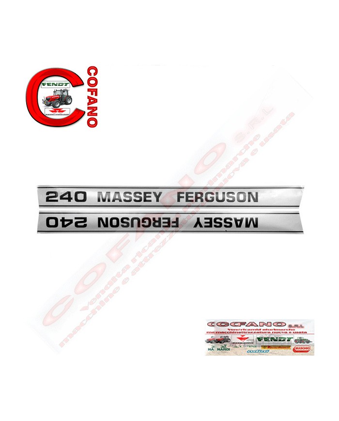 Kit decalcomanie Massey Ferguson 240