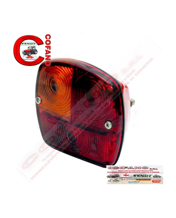 Faro posteriore in metallo rosso più stop