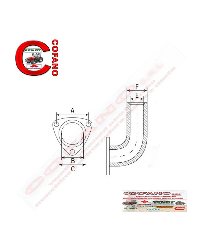 Collettore scarico Massey Ferguson