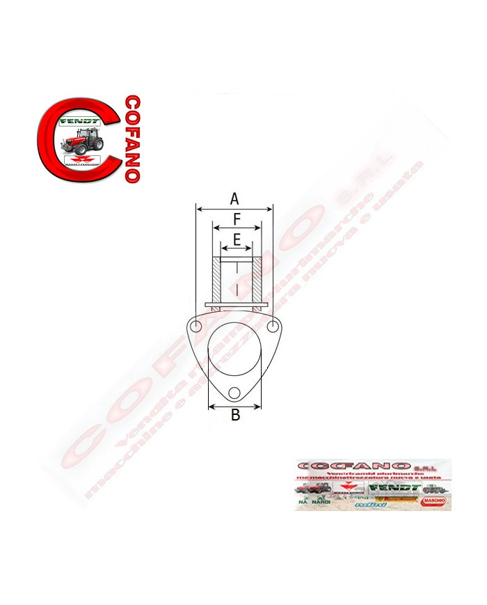 Gomito conversione scarico Massey Ferguson 100