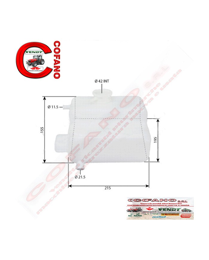 Serbatoio acqua radiatore MF 4200/4300/5300/5400/6200/6400/7400/8200