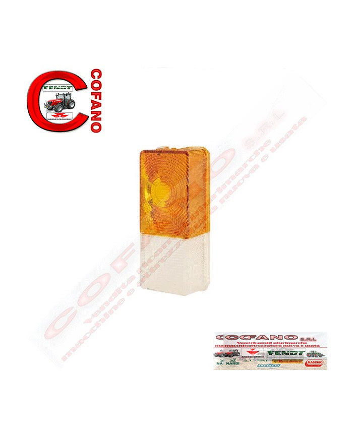 Gemma anteriore HELLA 170X70 mm arancio trasparente CASE IH - 3224290