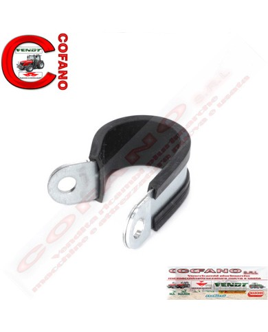 Collare fermaglio in acciaio gommato spessore 23 mm Adattabile Massey Ferguson