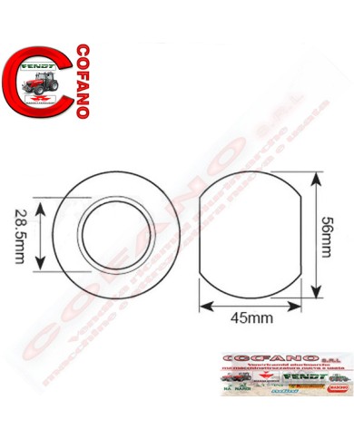 Rotula per braccio sollevatore inferiore noce cat.2 foro 28.5mm Rotula per braccio sollevatore inferiore noce cat.2 foro 28.5mm