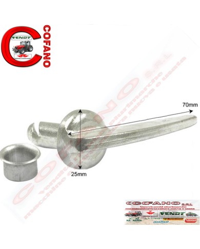 Kit serratura cofano Lungh. 70 mm Massey Ferguson 35-35X