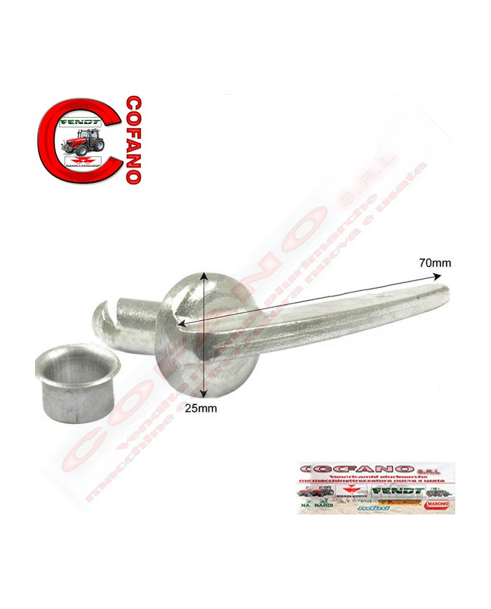 Kit serratura cofano Lungh. 70 mm Massey Ferguson 35-35X