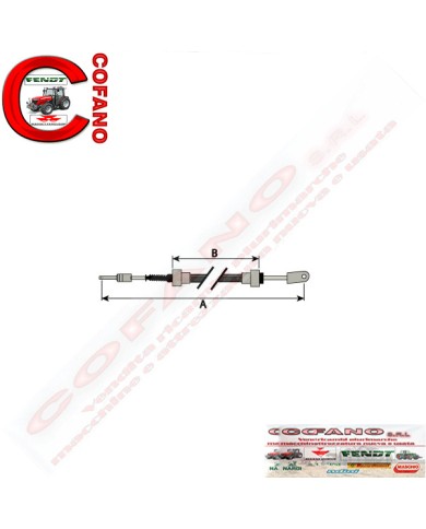 Cavo frizione 870 mm Massey Ferguson