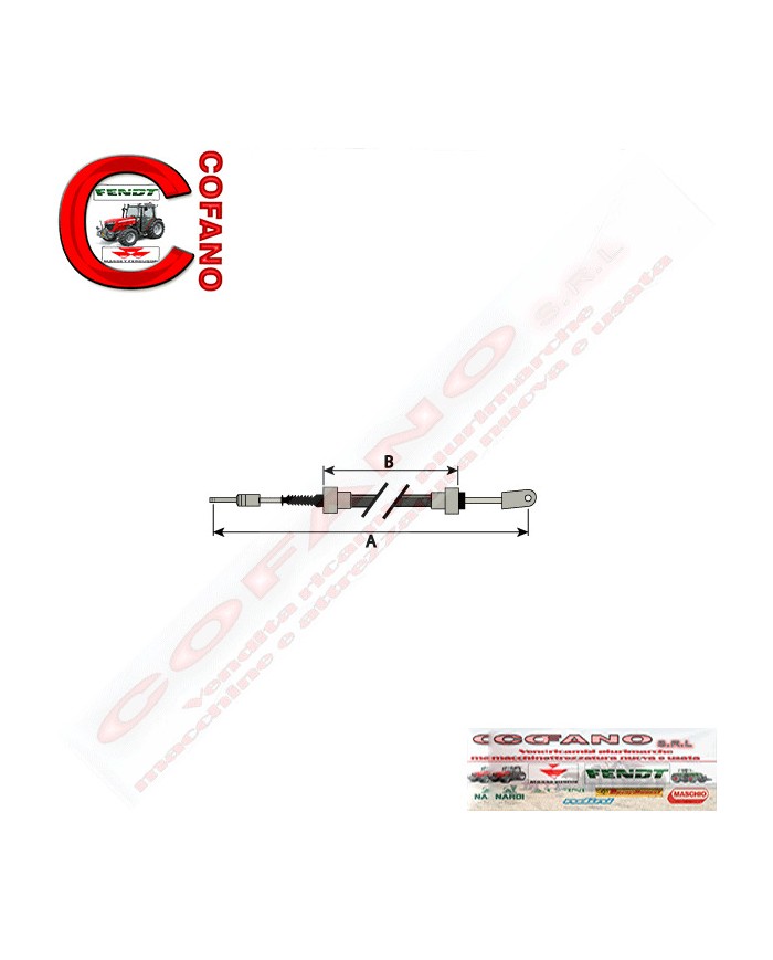 Cavo frizione 870 mm Massey Ferguson