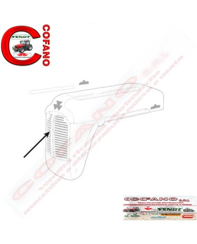 Mascherina griglia 235 X H 325 mm Massey Ferguson serie 100