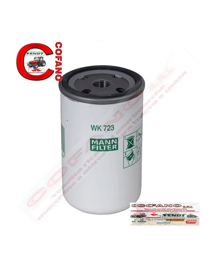 Filtro gasolio WK 723 - Lungh. 124 mm Ø 76/62 mm Fendt MF