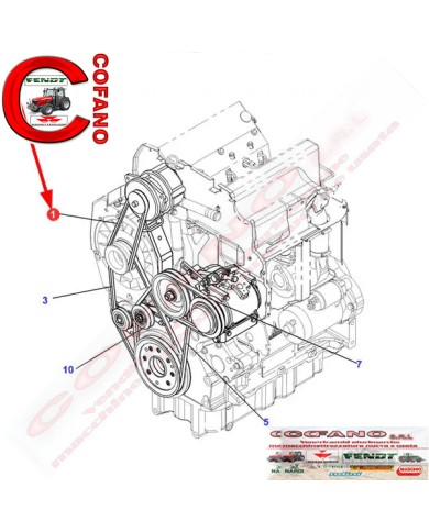 Cinghia AVX10 700 La - adattabile Fendt - X696616102000