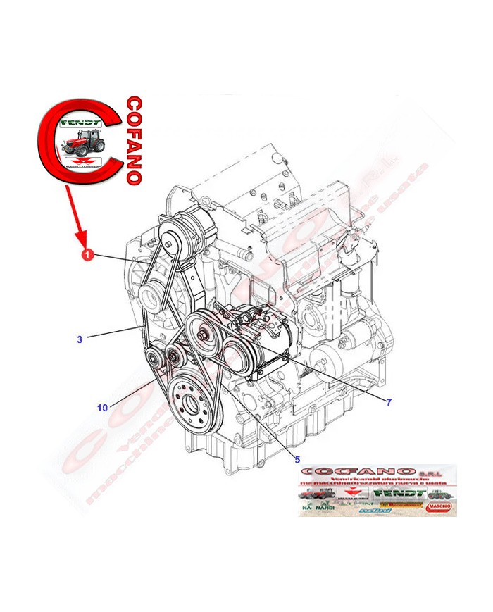 Cinghia AVX10 700 La - adattabile Fendt - X696616102000
