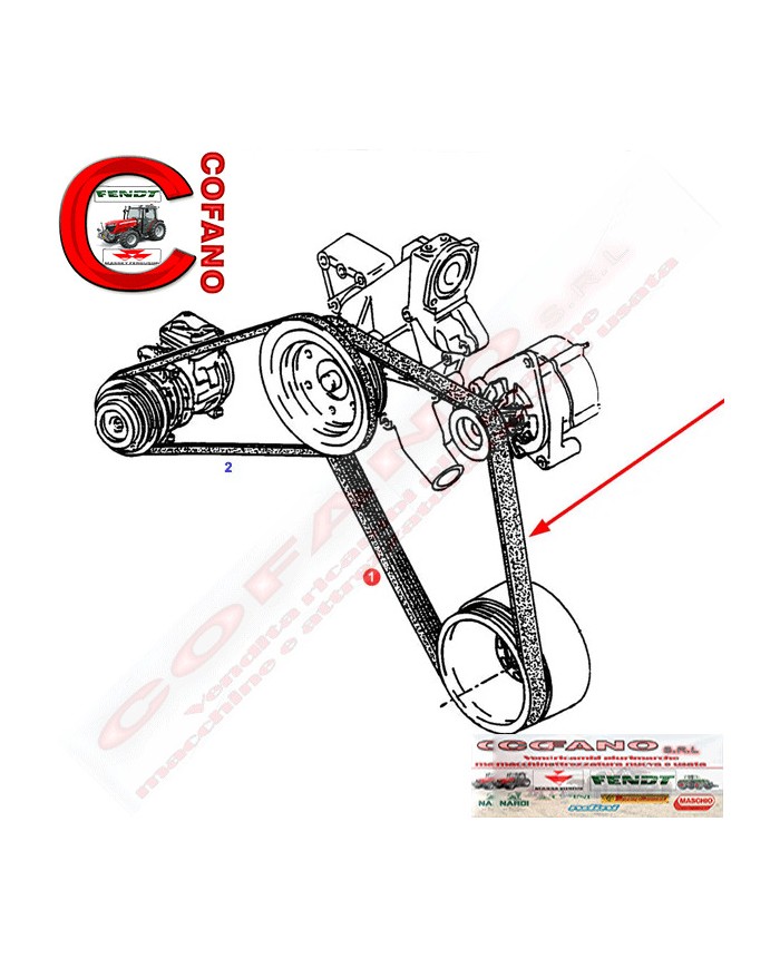 Cinghia Agco La 1480 mm Larg 31x10 mm Adattabile Fendt - X696989501000 Cinghia Agco La 1480 mm Larg 31x10 mm Adattabile Fendt - X696989501000