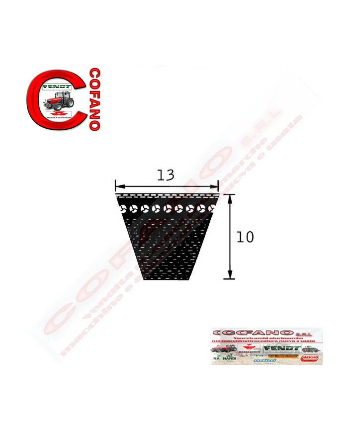 Cinghia Agco 13 x Lung. 918 mm adattabile Fendt - X696623300000