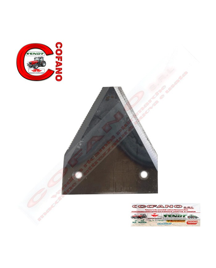 Kit pz. 5 lame 3' a 2 fori Ø 5.5 mm - 89x3 mm rigata per barre falcianti