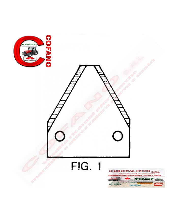 Kit pz. 5 lame 3' a 2 fori Ø 5.5 mm - 89x3 mm rigata per barre falcianti