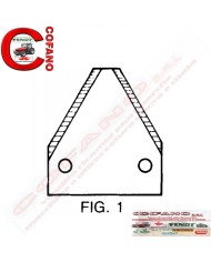 Kit pz. 5 lame 3' a 2 fori Ø 5.5 mm - 89x3 mm rigata per barre falcianti