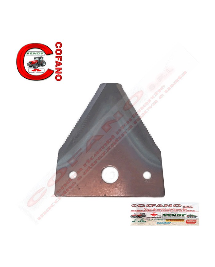 Kit pz. 3 lame 3' a 3 fori Ø 5.5 mm - 88x3 mm rigate per barre falcianti