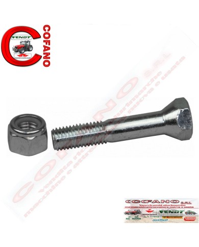 Bullone a testa conica con dado 12x70 mm per barre falcianti Superior - GS 8114