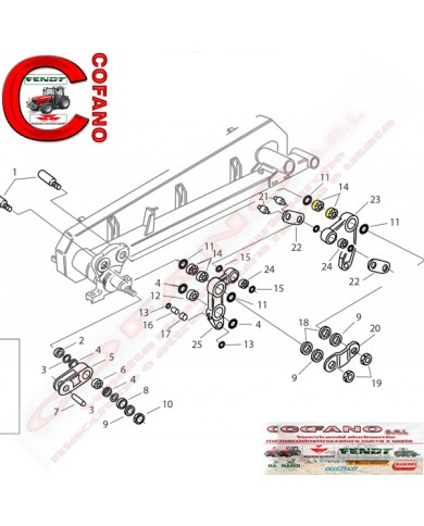 Cuscinetto 40x20 mm per barre falcianti G e S gruppo biellismo - 46331