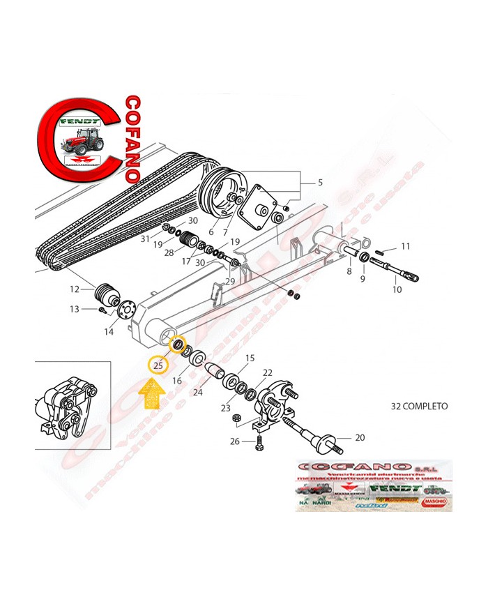 Anello per barre falcianti G e S Ø 45 mm - 46312 Anello per barre falcianti G e S Ø 45 mm - 46312