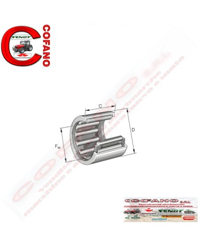 Cuscinetto a rulli con estremità aperte Ø 26 mm per barre falcianti G e S -
