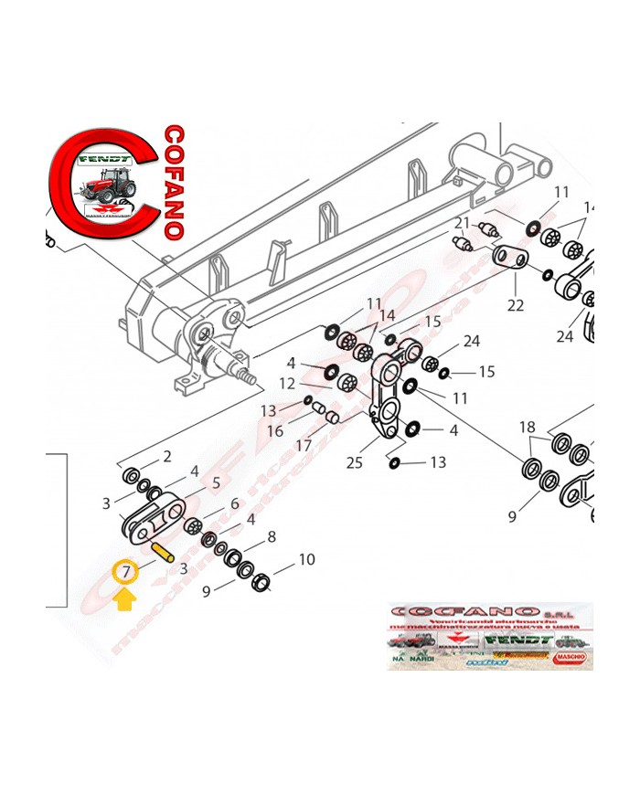 Perno 60x27 mm per barre falcianti G e S gruppo biellismo - 46325