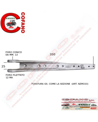 Testa lama superiore per barre falcianti Superior 72 G e S - 45106 Testa lama superiore per barre falcianti Superior 72 G e S - 45106