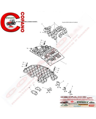 Kit porta fusibili Massey Ferguson serie 5600 Kit porta fusibili Massey Ferguson serie 5600