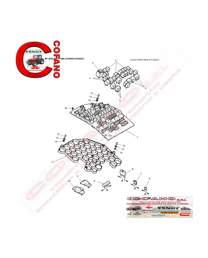 Kit porta fusibili Massey Ferguson serie 5600